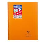 Cahier reliure intégrale enveloppante Koverbook 24x32cm 160 pages petits carreaux couverture polypropylène transparent - Assortis