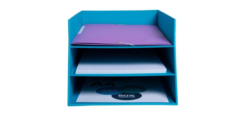 Letter tray w.3 levels Teksto purple