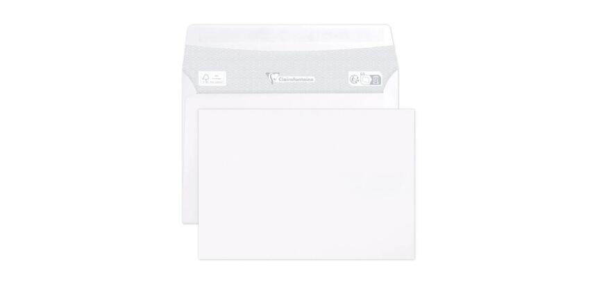 Boite de 500 Enveloppes Blanches C6-114x162mm - Auto-Adhésives - 80g/m2 - Blanc