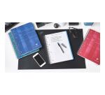 Bind'O Block cahier reliure intégrale A4+ 160 pages détachables perforées 4 trous grands carreaux + cadre en-tête 4 couleurs de bandes - Assortis