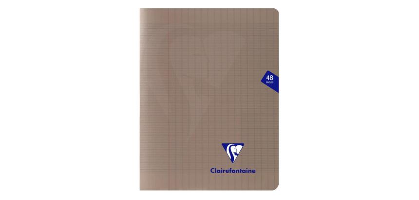 Cahier piqué Mimesys 17x22cm 48 pages grands carreaux couverture polypropylène