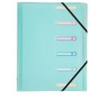 Clasificadores con 3 solapas ventanas troqueladas Chromaline Pastel - Tamaño: 25x32 cm para: A4 - Colores surtidos