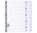 Intercalaires imprimés à touches plastifiées - 10 touches 1 à 10 - A4 maxi - Blanc