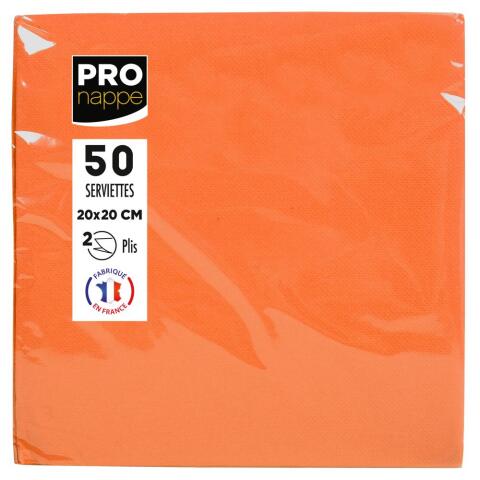 Servilletas de cóctel 20x20 cm - Naranja