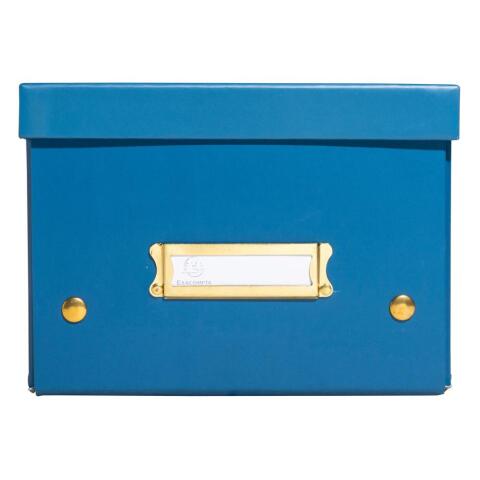 Cajas de almacenamiento NeoDeco - 21,5x28x15cm, A5+ - Azul de Francia