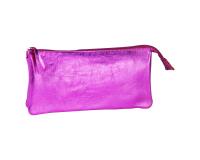 CUIRISÉ Grande Pochette 2 compartiments 22x11 cm - Framboise