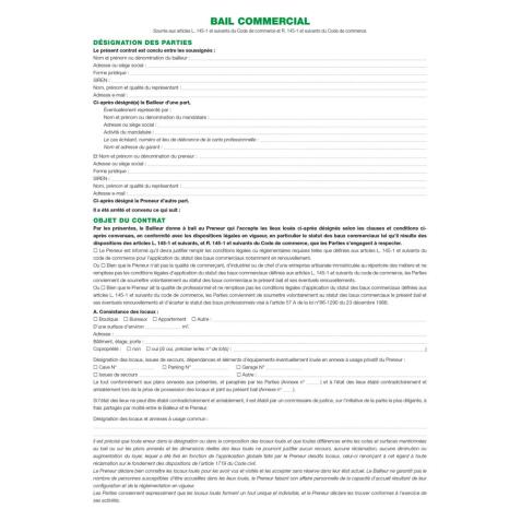 Dossier location commerciale - Vert