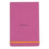 Rhodiarama Webnotepad rembordé rigide 9x14 cm 192 pages ligné microperforé papier ivoire 90g fermeture élastique - Lilas