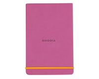 Rhodiarama Webnotepad rembordé rigide 9x14 cm 192 pages ligné microperforé papier ivoire 90g fermeture élastique - Lilas
