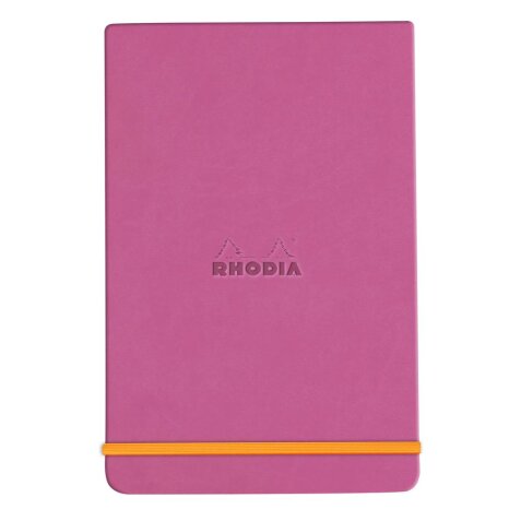 Rhodiarama Webnotepad rembordé rigide 9x14 cm 192 pages ligné microperforé papier ivoire 90g fermeture élastique - Lilas