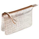 KLEO-PATHRA CUIR Petite Pochette 2 compartiments 13x9 cm Argent