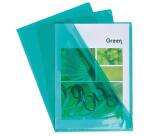 Etui carton de 100 pochettes coin PVC lisse haute résistance 13/100e - A4 - Vert