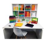 Soporte folletos - Inclinado - A5 - 150x76x214 mm - Cristal