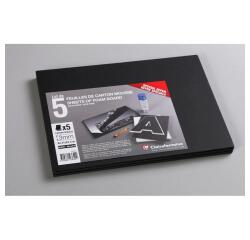 Carton Mousse lot 5 feuilles A4 3mm - Noir