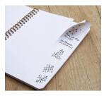 My.Notes Age Bag cahier reliure intégrale à marges détachables A4 120 pages détachables ligné + cadre en-tête - Tabac