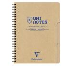 Project book Uninotes carnet recyclé reliure intégrale A5+ 160 pages détachables petits carreaux + 3 intercalaires - Assortis
