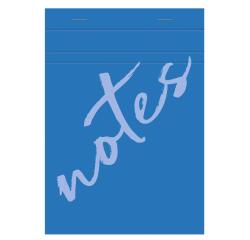 Bloc de bureau Notes agrafé en-tête A5 100 feuilles petits carreaux 60 g - Bleu clair