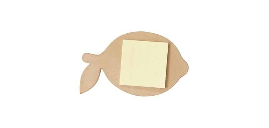 Bloc-notes citron avec aimant - Kraft
