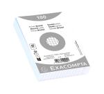 Paquet 100 fiches sous film - bristol quadrillé 5x5 non perforé - 100x150mm - Blanc