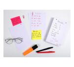 Confezione 100 cartoncini bristol a righe non perforati 125x200mm - Bianco