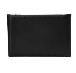 Pochette multifonction en cuir, petit modèle - Noir