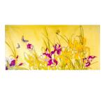 Echarpe 100% soie - 145x43cm Bucolique - Blanc