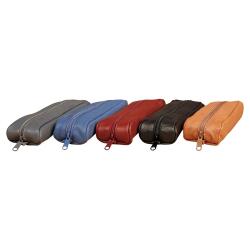 Trousse en cuir Age Bag petite ovale 18,5x5x3 cm - Assortis