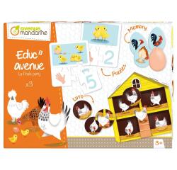 Educ'Avenue, La Poule party - Multicolore