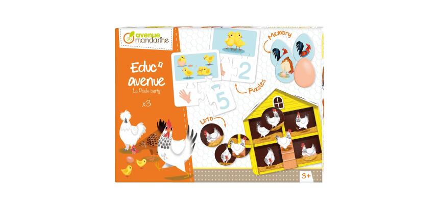 Educ'Avenue, La Poule party - Multicolore