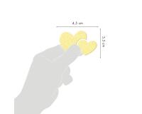 Phospho' Stick, Sach 2 pl 14,8x21cm, Coeurs - Jaune fluo