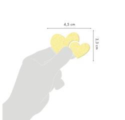 Phospho' Stick, Sach 2 pl 14,8x21cm, Coeurs - Jaune fluo