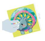 Boîte créative, Mandala animaux à gratter