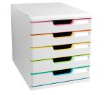 Módulo A4, cajones cerrados + 5 alturas + STOP de seguridad, tamaño: 5 X 54mm Black Office