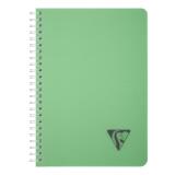 Carnet reliure intégrale Linicolor ESSENCE A5 180 pages petits carreaux couverture plastique polypropyène rainuré - Vert sauge
