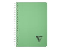Carnet reliure intégrale Linicolor ESSENCE A5 180 pages petits carreaux couverture plastique polypropyène rainuré - Vert sauge