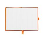 Rhodiarama Goalbook A5 met hardcover, 120 blad gestippeld wit papier van 90g - Licht oranje
