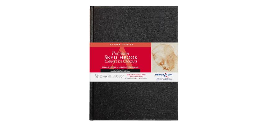 Alpha Series carnet rembordé rigide 62F A4 150g - Blanc