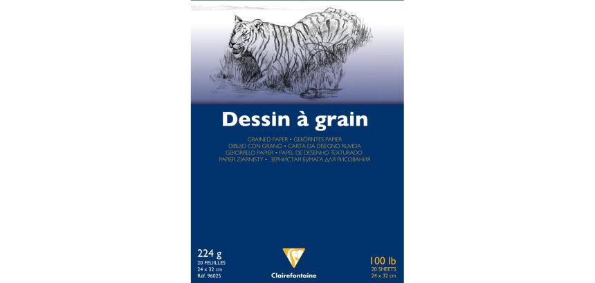 Dessin à Grain bloc collé 20F 24x32cm 224g