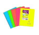 Carnet reliure intégrale enveloppante Koverbook Neon A5 160 pages ligné couverture polypropylène opaque - Assortis
