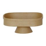 Plateau sur pied rectangulaire 16x14x7cm - Kraft