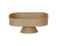 Plateau sur pied rectangulaire 16x14x7cm - Kraft