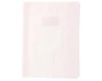 Protège-cahiers grain losange PVC 18/100ème avec porte-étiquette 17x22 cm