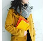 Rhodiarama carnet souple A5 160 pages dot papier ivoire 90g fermeture élastique - Jonquille