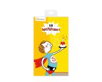 Cartes d'invitation, Super heros - Jaune