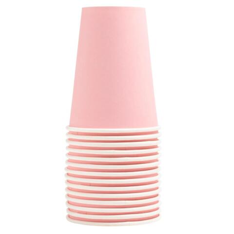 Vasos de cartón sin plástico - 20 cl - Ø 7 cm - Rosa