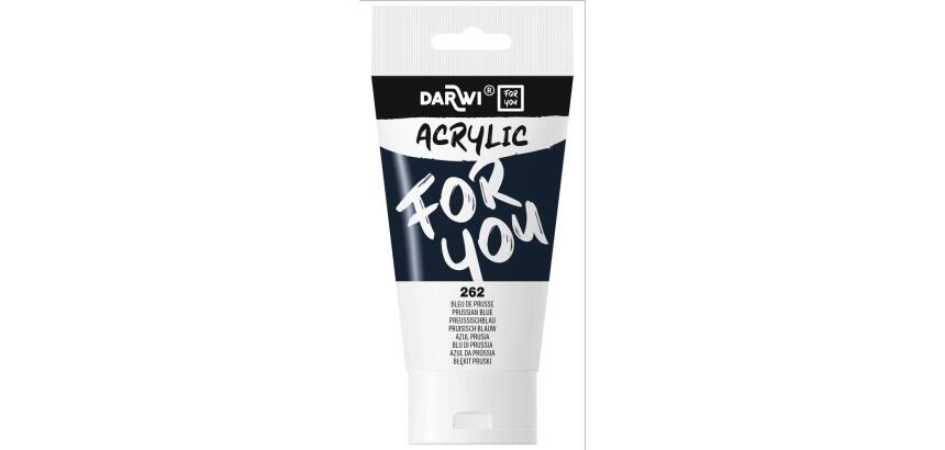 Darwi For You tube de peinture acrylique 75 ml - Bleu de Prusse