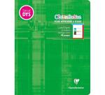 Cahier d'écriture piqué spécial Dys 17x22 cm 48 pages cadre et lignes 4 couleurs Interligne 3 mm - Assortis