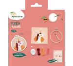 Punch Needle, Licorne - Rose