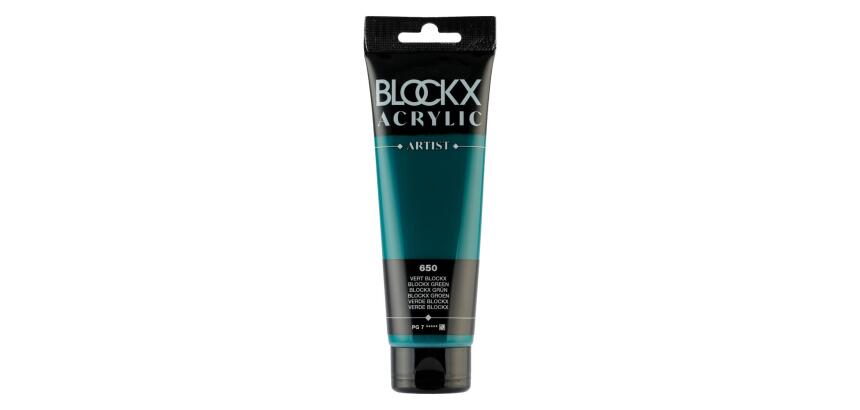 Peinture acrylique fine tube 120ml - Vert blockx