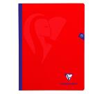 Cahier brochure cousue Mimesys 24x32cm 192 pages grands carreaux couverture polypropylène Couleur aléatoire - Assortis